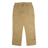 DICKIES Mens Jeans Beige Regular Straight Denim W36 L32 Workwear Utility