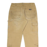 DICKIES Mens Jeans Beige Regular Straight Denim W36 L32 Workwear Utility