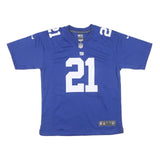 NFL Mens Blue Ny 21 Collins Graphic T-Shirt L Short Sleeve Crew Neck