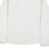 THE NORTH FACE Womens White Outdoor Jacket L Polyester Zip Plain Warm Layer