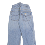 CARHARTT Womens Relaxed Jeans Blue Denim W26 L26 Classic Cotton Blend Zip