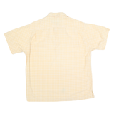 TOMMY HILFIGER Mens Yellow & White Check Shirt S Relaxed Fit Cotton Short Sleeve