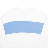 LEVI'S Womens White & Blue Crew Neck S Sweatshirt Logo Print Casual Cotton