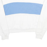 LEVI'S Womens White & Blue Crew Neck S Sweatshirt Logo Print Casual Cotton