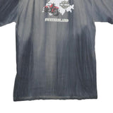 HARLEY DAVIDSON Mens Black Graphic T-Shirt M Cotton Crew Neck Short Sleeve