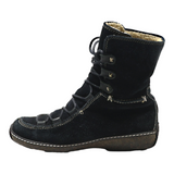 TIMBERLAND Lace-Up Boots Black Leather Womens UK 5