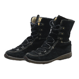TIMBERLAND Lace-Up Boots Black Leather Womens UK 5