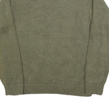 TOMMY HILFIGER Mens Green Plain Crew Neck Basic Knit Jumper L Cotton Blend