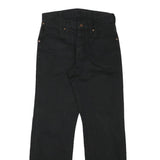 WRANGLER Mens Black Regular Straight Denim Jeans W28 L29 Classic Zip Closure