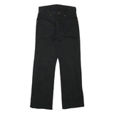 WRANGLER Mens Black Regular Straight Denim Jeans W28 L29 Classic Zip Closure