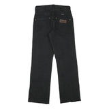 WRANGLER Mens Black Regular Straight Denim Jeans W28 L29 Classic Zip Closure