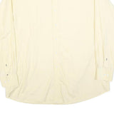 TOMMY HILFIGER Mens Cream Cotton Shirt XL Classic Fit Button-Up Casual