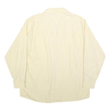 TOMMY HILFIGER Mens Cream Cotton Shirt XL Classic Fit Button-Up Casual