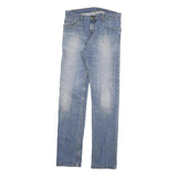 CARHARTT Mens Slim Blue Denim Light Jeans W32 L34 Relaxed Fit Cotton Blend Zip