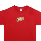 DELTA PRO WEIGHT Mens Red Graphic T-Shirt M Short Sleeve Round Neck Burnout