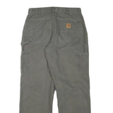 CARHARTT Mens Regular Fit Grey Cotton Blend Trousers W30 L31 Workwear Utility