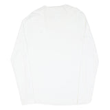 TOMMY JEANS Mens White XL Long Sleeve Crew Neck Classic Cotton Blend T-Shirt