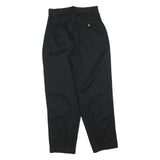 BASIC EDITIONS Womens Cotton Blend Black Regular Fit Straight Trousers W28 L30