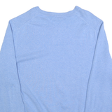 MCGREGOR Mens Blue Plain Cotton Blend V-Neck Basic Knit Jumper L Casual