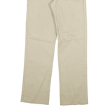 DICKIES Womens Beige Cotton Blend Regular Straight Trousers W28 L30 Workwear Zip