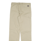 DICKIES Womens Beige Cotton Blend Regular Straight Trousers W28 L30 Workwear Zip