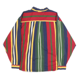 RESOLUTE BAY Mens Red & Green Striped Pattern Shirt XL Cotton Button-Down