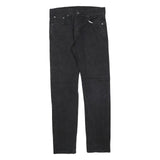 LEVI'S 502 Mens Jeans Black Slim Skinny Denim Medium W30 L32 Stylish Zip