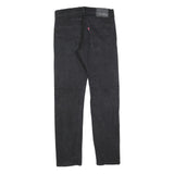 LEVI'S 502 Mens Jeans Black Slim Skinny Denim Medium W30 L32 Stylish Zip