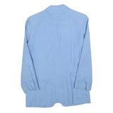 OLIVER GRANT Womens Blue Linen Blend Classic Jacket S Plain Button Organic