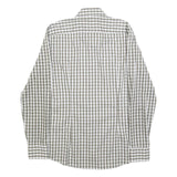 BOSS HUGO BOSS Mens Green & White Check Shirt M Cotton Classic Smart
