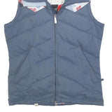 NIKE Womens Blue & Red Sleeveless Zip Polyester Blend Outdoor Jacket S