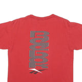 REEBOK Mens Red Graphic T-Shirt M Short Sleeve Crew Neck Cotton Blend Casual