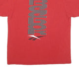 REEBOK Mens Red Graphic T-Shirt M Short Sleeve Crew Neck Cotton Blend Casual