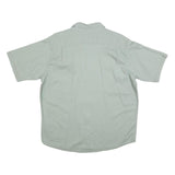 WRANGLER Mens Green Cotton Blend Short Sleeve Shirt L Casual Workwear