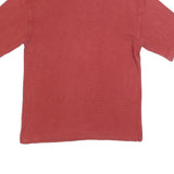 BARACUTA Mens Red Short Sleeve Plain Polo Shirt L Silk Blend Classic Fit