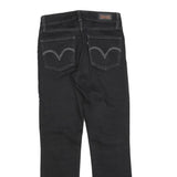 LEVI'S Womens Black Regular Straight Denim W26 L28 Zip Cotton Blend Jeans