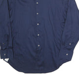 CALVIN KLEIN Mens Blue Shirt L Cotton Blend Classic Fit Long Sleeve Stylish