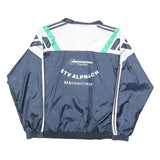 ADIDAS Mens Navy White & Green Track Jacket L Polyester Blend Zip Retro