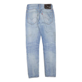 LEVI'S Womens 520 Regular Fit Skinny Denim Light Blue Jeans W28 L33 Zip Cotton