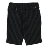 Vintage Ralph Lauren Pinstripe Shorts - 32W 13L Black Cotton