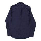 Vintage Boss Slim Fit Shirt - Medium Navy Cotton