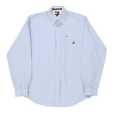 Vintage Tommy Hilfiger Shirt - Large Blue Cotton