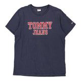 Vintage navy Tommy Jeans T-Shirt - mens large