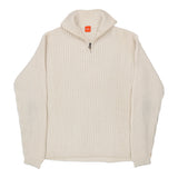 Vintage cream Boss 1/4 Zip - mens x-large