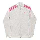 Age 14-15 Adidas Track Jacket - XL White Polyester
