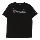 Age 15-16 Champion Spellout T-Shirt - 2XL Black Cotton