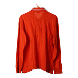 Vintage orange Sergio Tacchini Long Sleeve Polo Shirt - mens large