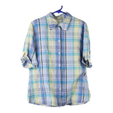 Vintage blue 1980's Unbranded Short Sleeve Shirt - womens medium