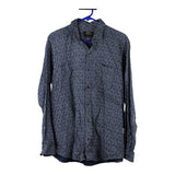 Vintage navy Select Patterned Shirt - mens medium