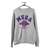 Vintage grey Mega Fruit Of The Loom Sweatshirt - mens x-large